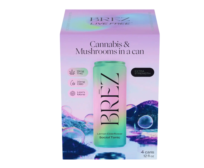 Brez THC 10mg Lemon Elderflower 12oz 4-Pack Can