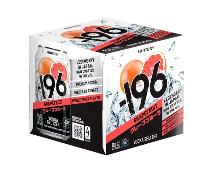 Suntory 196 Grapefruit 12oz 4-Pack Can