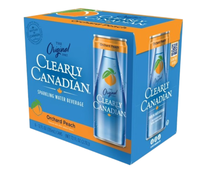 Clearly Canadian Orchard Peach 12oz 6-Pack Can