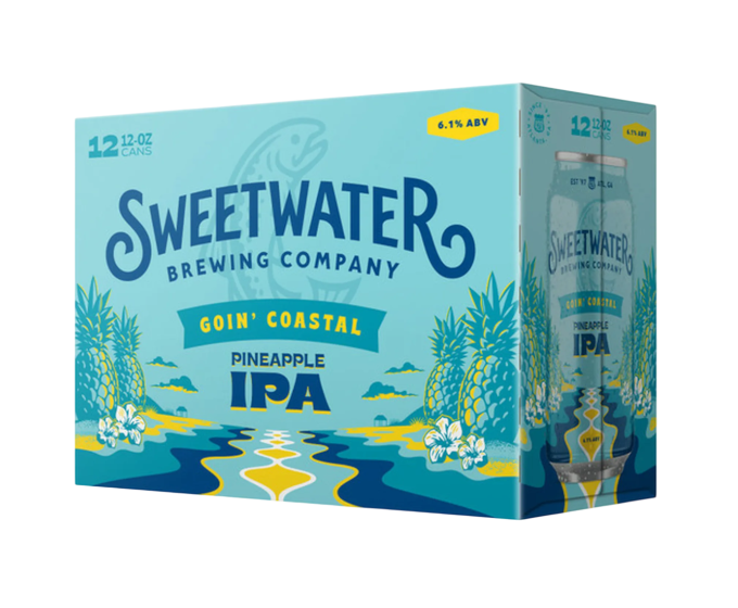 Sweet Water Goin Coastal IPA Pineapple 12oz 12-Pack Can