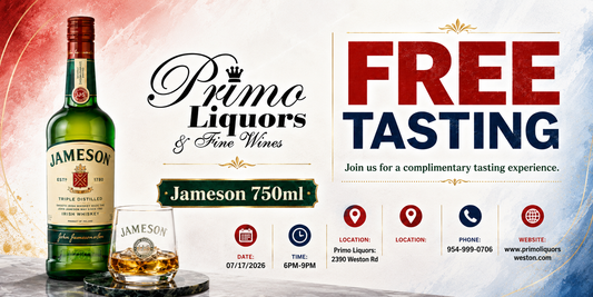 Free Jameson Irish Whiskey Tasting at Primo Liquors Weston
