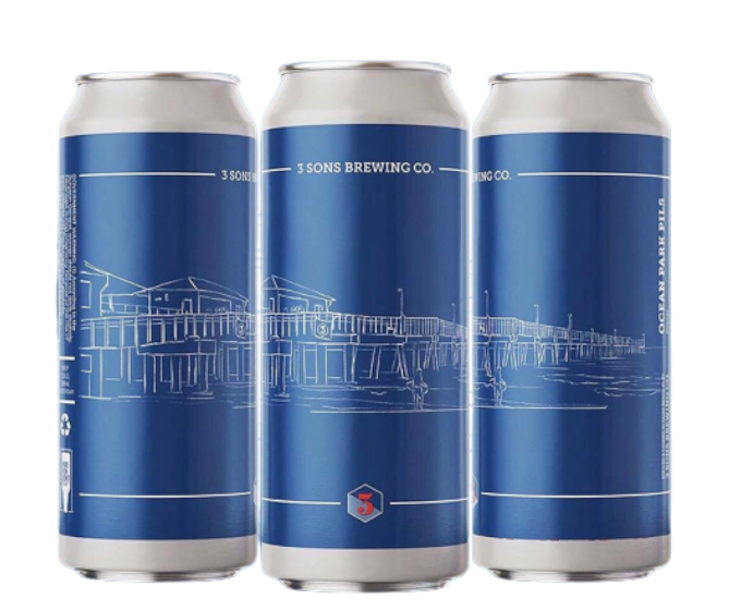 Three Sons Ocean Park Pilsner 16oz 4-Pack Can