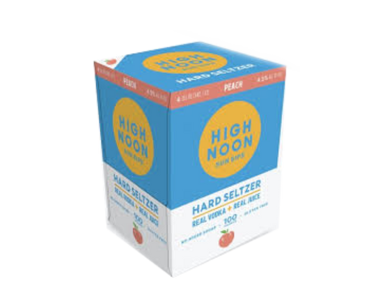 High Noon Vodka & Soda Peach 12oz 4-Pack Can (DNO P2)