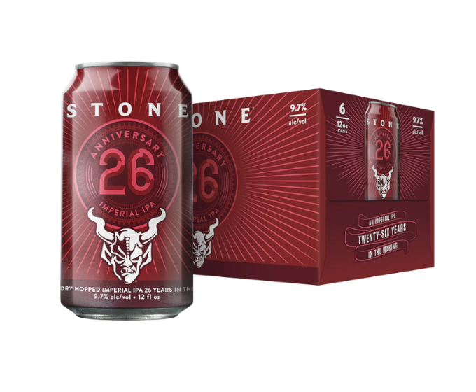 Stone 26th Anniversary Imperial IPA 12oz 6-Pack Can