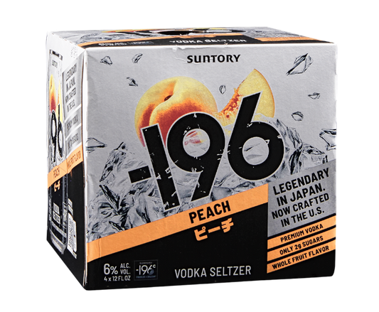 Suntory 196 Peach 12oz 4-Pack Can