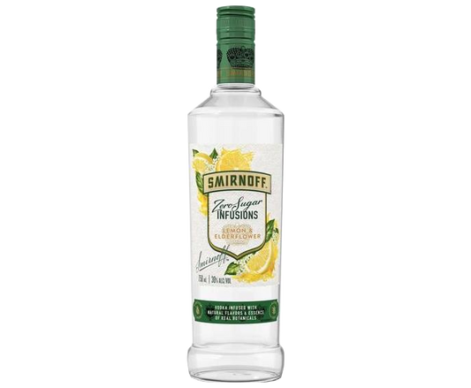 Smirnoff Zero Sugar Lemon & Elderflower 750ml (DNO P1)