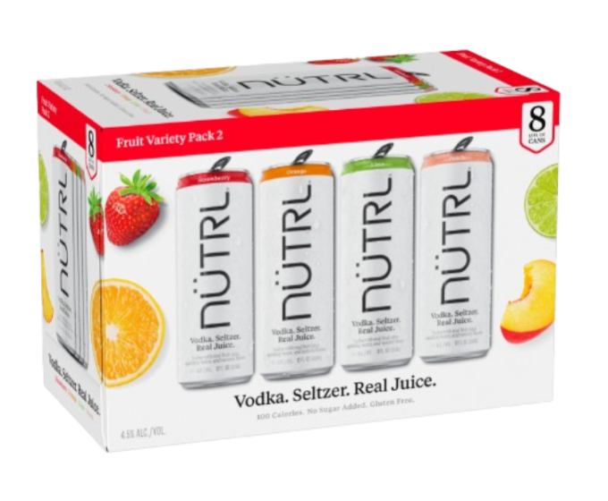 Nutrl Fruit Hard Seltzer Variety Pack # 2 12oz 8-Pack Can