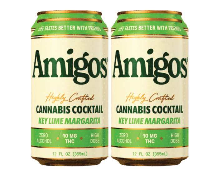 Amigos THC Key Lime Margarita 10mg 12oz  4-Pack Can