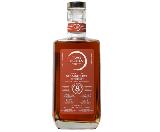 Two Souls Finger Lakes Straight Rye 8 Years 750ml