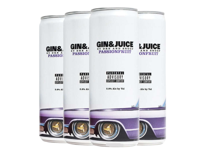 Gin & Juice By Dre And Snoop Passionfruit 355ml 4-Pack Can