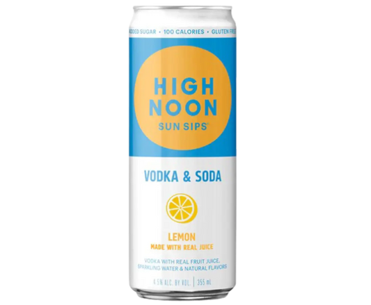 High Noon Vodka & Soda Lemon 12oz Single Can