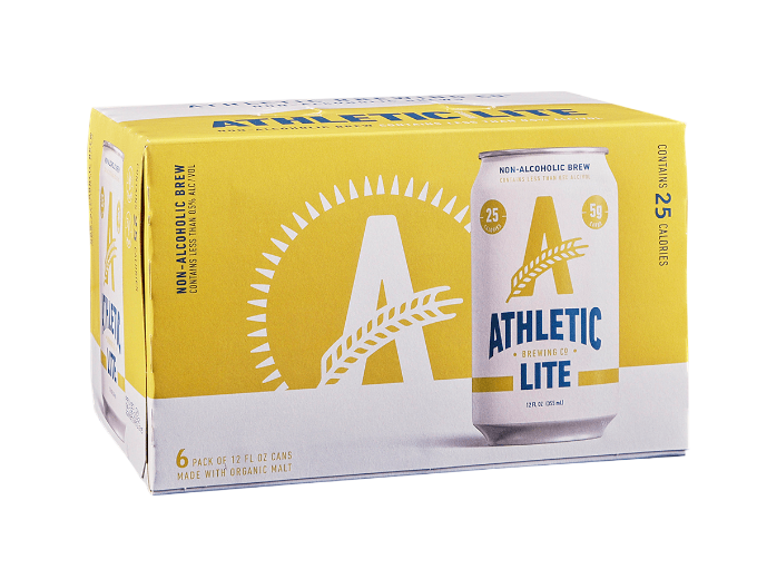 Athletic NA Lite Lager 12oz 6-Pack Can