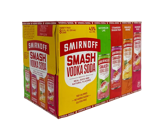 Smirnoff Smash Vodka Soda Variety 12oz 8-Pack Can