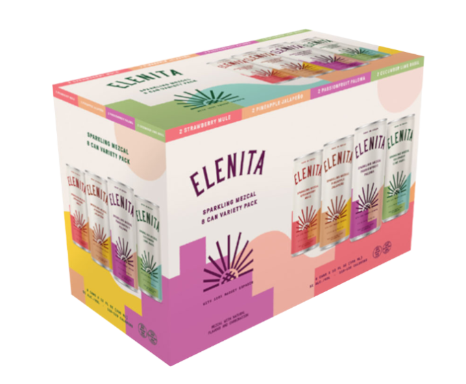 Elenita Sparkling Mezcal Variety 12oz Pack 8-Pack