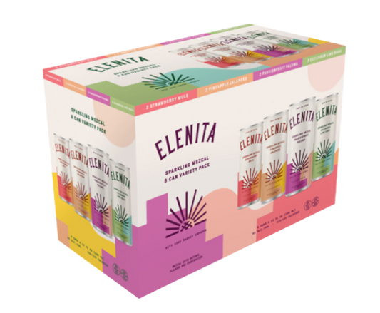 Elenita Sparkling Mezcal Variety 12oz Pack 8-Pack