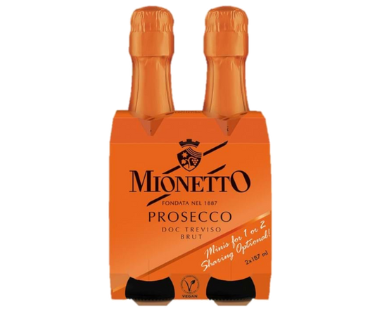 Mionetto Prosecco di Treviso Brut 187ml 2-Pack Bottle