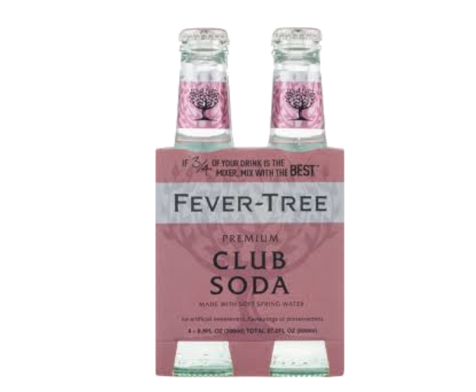Fever Tree Club Soda 6.8oz 4-Pack Bottle