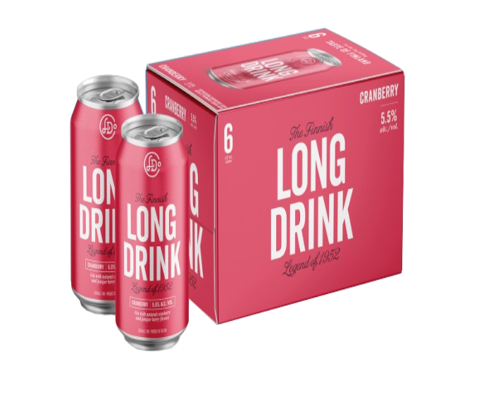 The Finnish Long Drink Cranberry 355ml 6-Pack Can