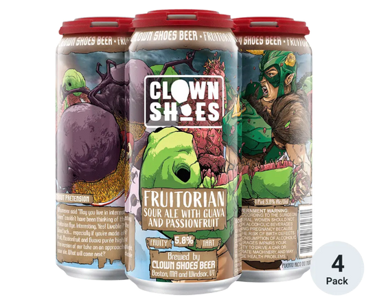Clown Shoes Fruitorian Guava Passionfruit 16oz 4-Pack Can