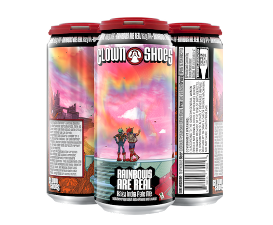 Clown Shoes Rainbows Are Real 16oz 4-Pack Can