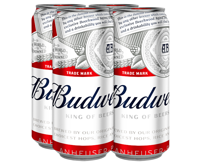 Budweiser 16oz 4-Pack Can