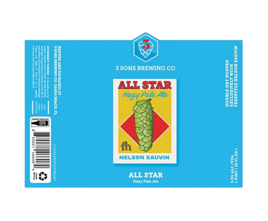 Three Sons All Star 16oz 4-Pack Can