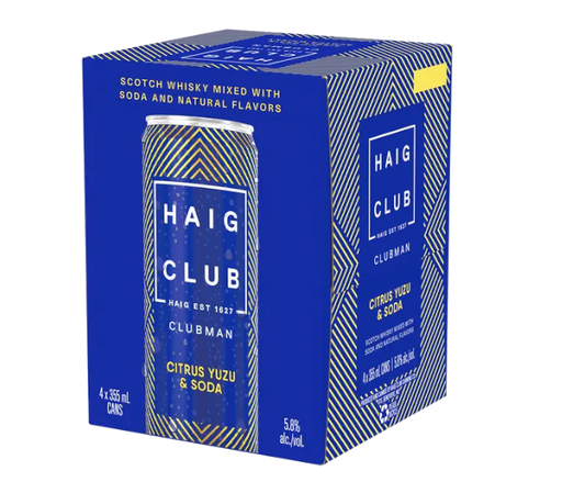 Haig Club Clubman Citrus Yuzu and Soda 355ml 4-Pack Can