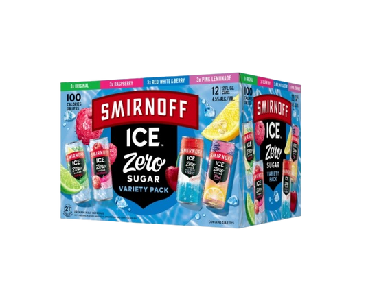 Smirnoff Ice Zero Sugar Variety 12oz 12-Pack Can