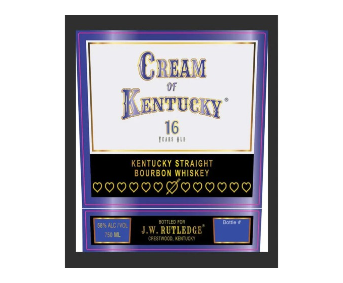 J W Rutledge Cream of Kentucky 16 Years Bourbon 750ml