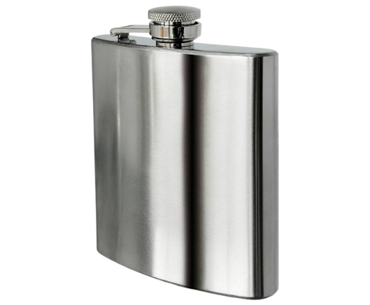 Hip Flask 8oz Silver (No Barcode)