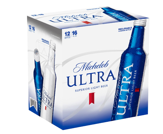 Michelob Ultra 16oz 12-Pack Aluminium Bottle