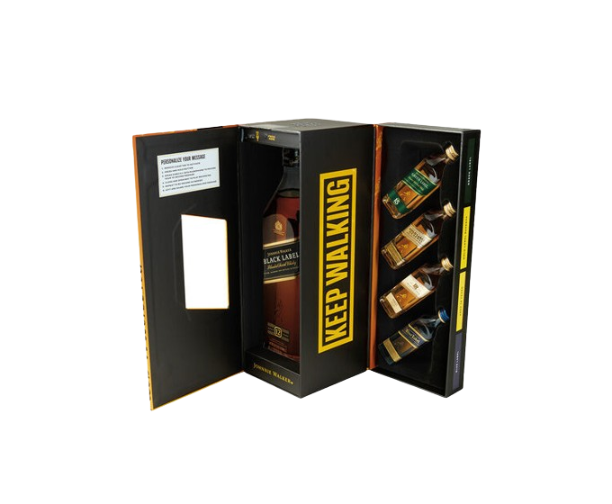 Johnnie Walker Black Label 12 Years Gift Set 750ml (With 4-50ml)